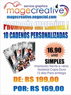 CADERNOS SIMPLES PERSONALIZADOS